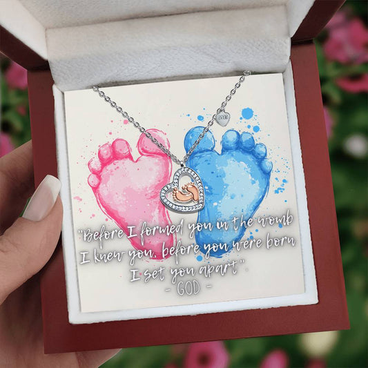Pro Life | Before I Formed You | Baby Feet | Necklace | Gifts for Mom | Pregnant