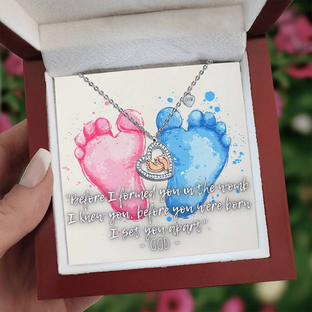Pro Life | Before I Formed You | Baby Feet | Necklace | Gifts for Mom | Pregnant