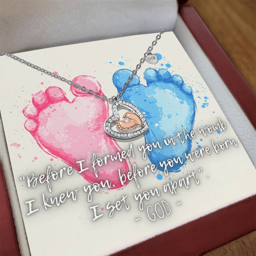 Pro Life | Before I Formed You | Baby Feet | Necklace | Gifts for Mom | Pregnant